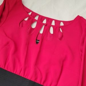 White House Black Market Pink and Black Dress